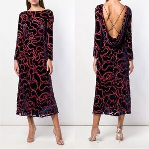 Saloni Velvet Tina Dress